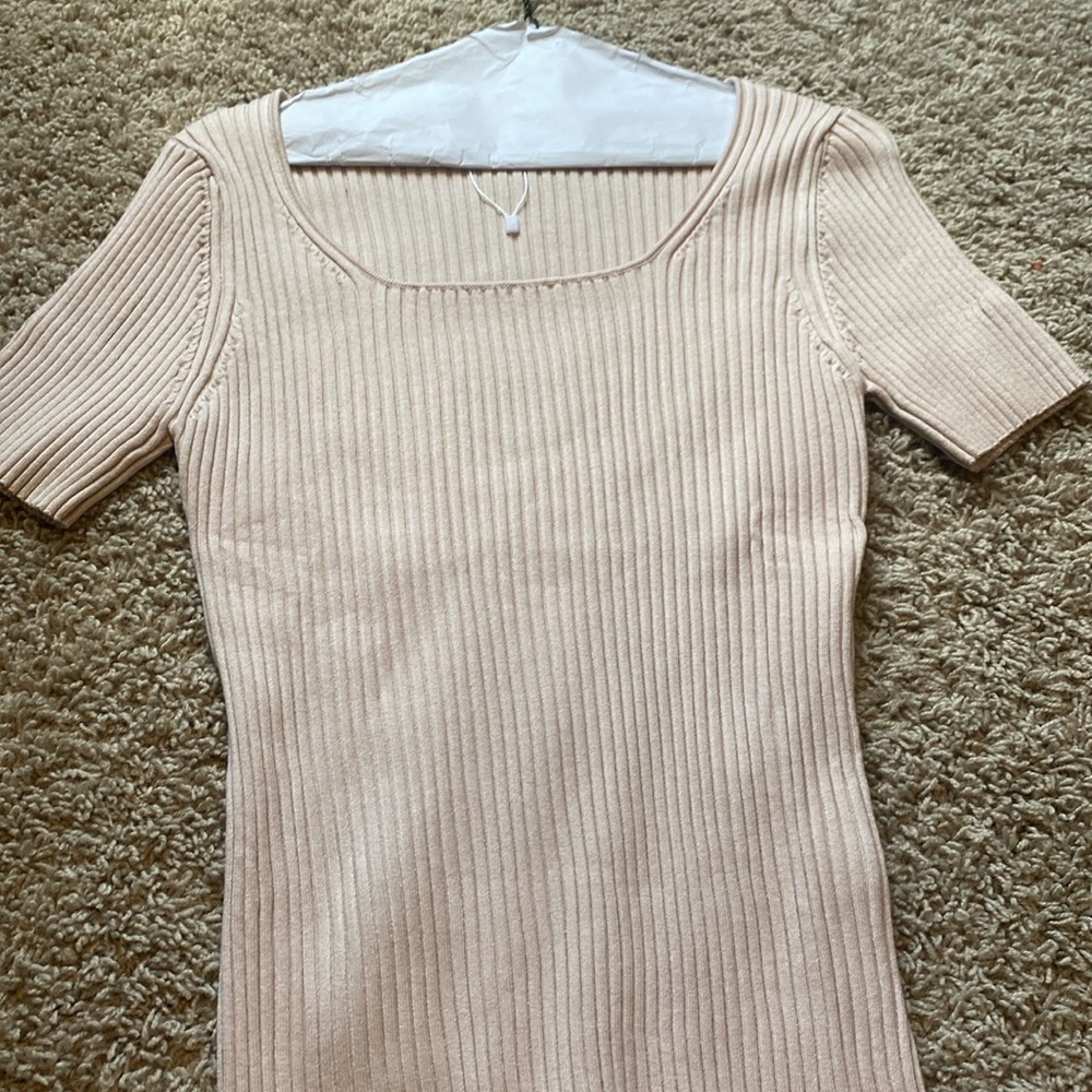 Square neck Cream nice top